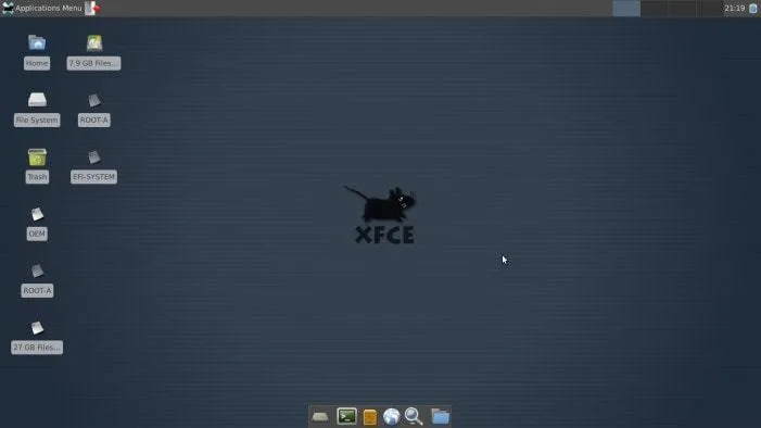 Screenshot of Xfce Desktop Environment