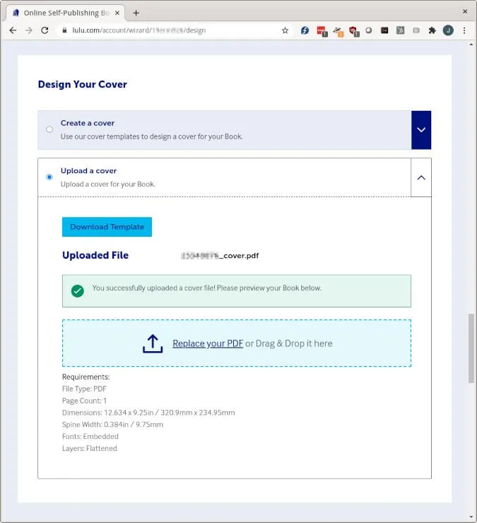Lulu Design your Cover page Lulu Design your Cover page