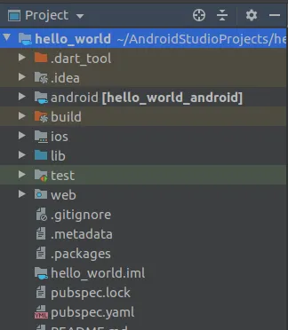 File tree with web directory
