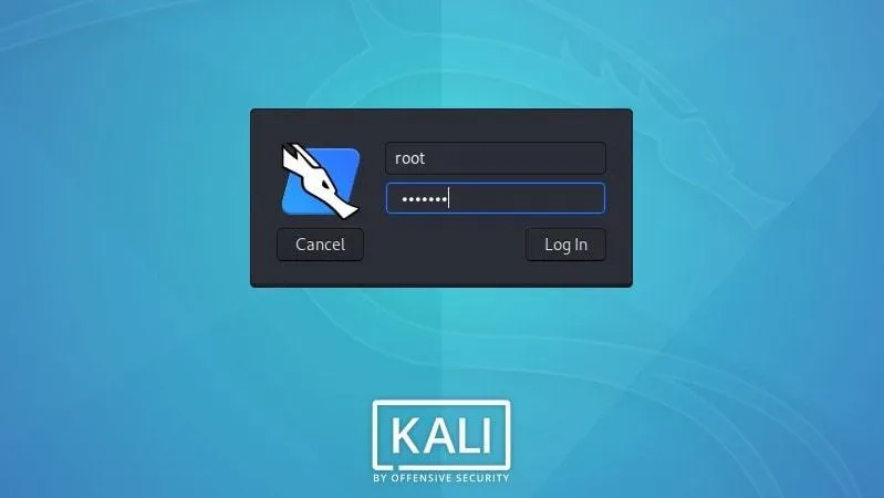 Kali Linux 登录界面