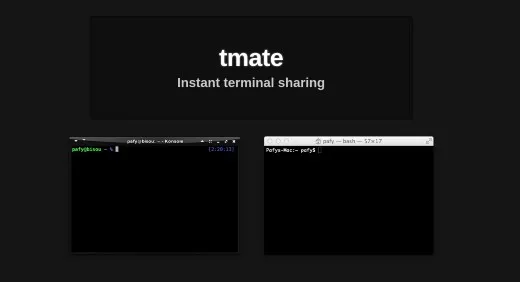 tmate screenshot tmate screenshot