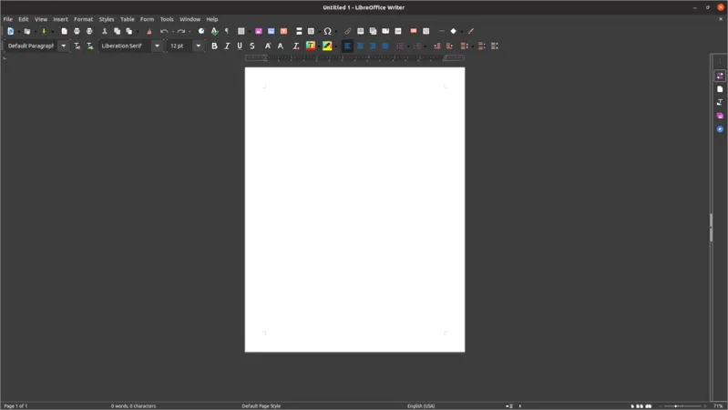 LibreOffice semi dark mode matching with the system theme
