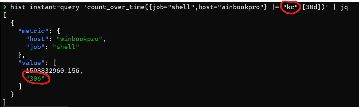 计数一个命令的使用次数
