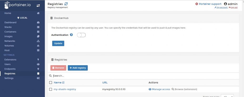 Registry2-Portainer-GUI