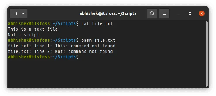 运行一个文本文件为脚本