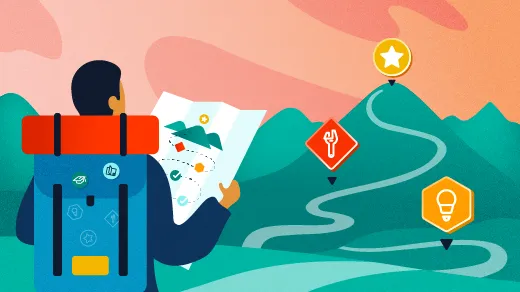 Looking at a map for career journey Looking at a map for career journey