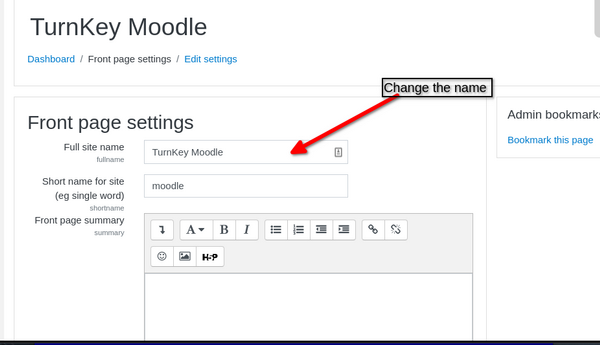 Moodle 网站名