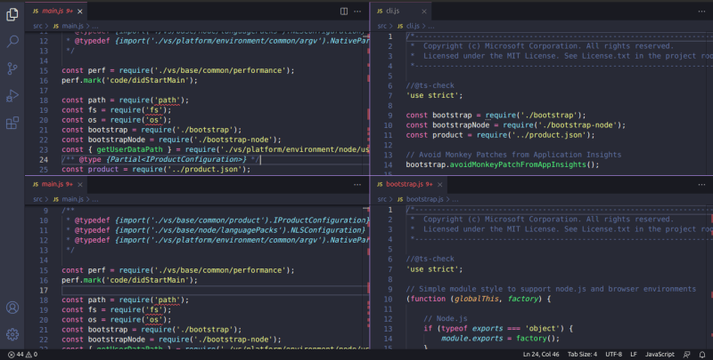 分割 VS Code 编辑区