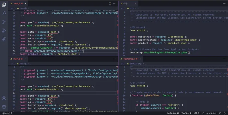 分割 VS Code 编辑区