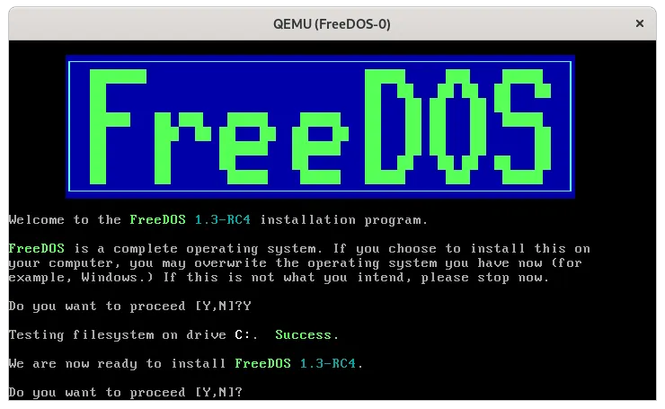 Installing the FreeDOS Floppy-Only Edition Installing the FreeDOS Floppy-Only Edition