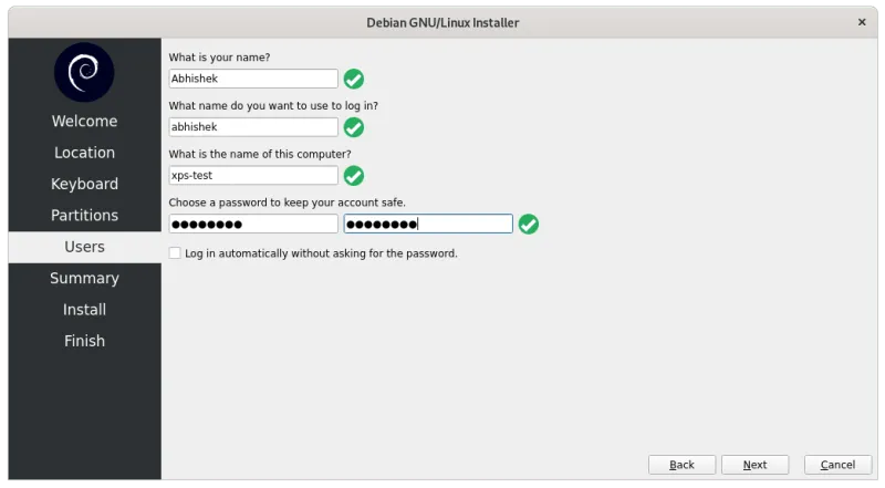 设置用户名和密码