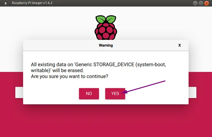 镜像工具:镜像写入确认