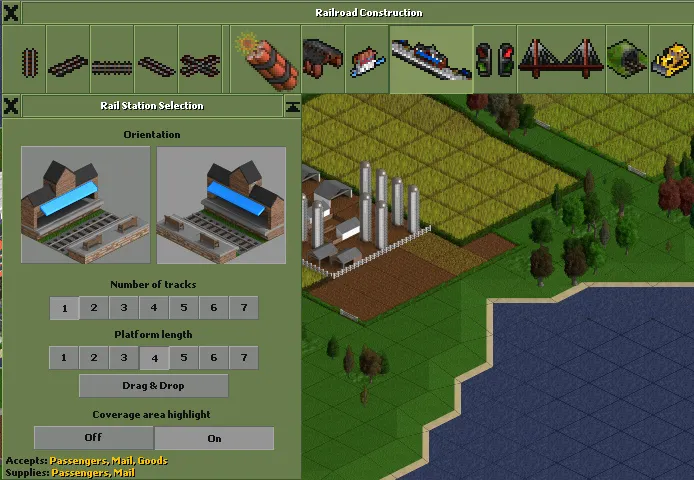 Station coverage information window Station coverage window