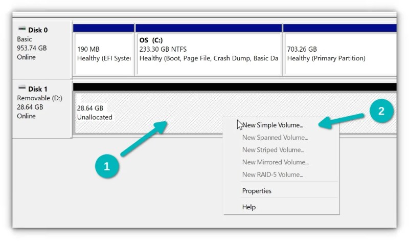 Create New Simple Volume 