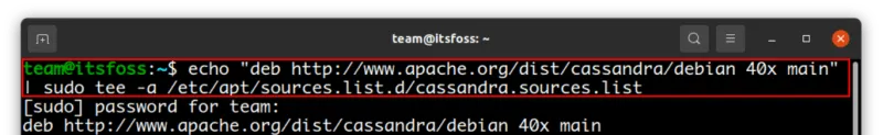 Add Apache Cassandra repository