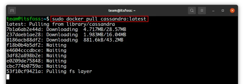 Pulling Apache Cassandra docker image