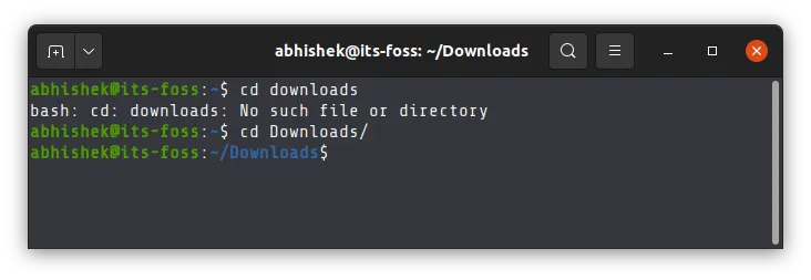 Linux 是区分大小写的