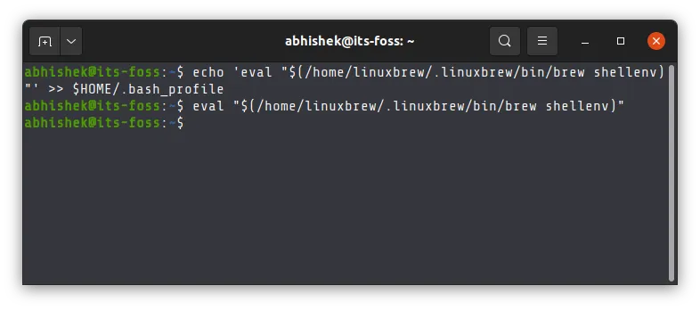 Adding brew commands to the PATH