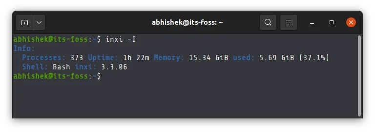 inxi get running process info