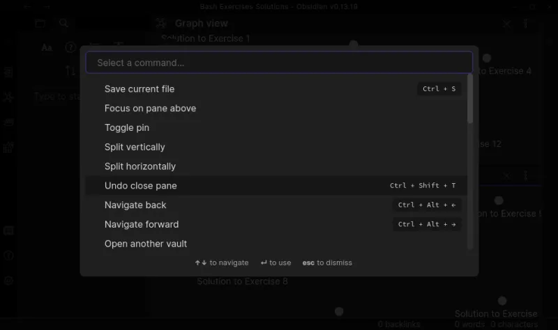 黑曜石命令调色板
