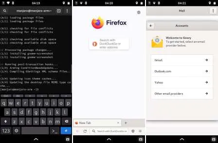 PinePhone 上的 Phosh 截屏