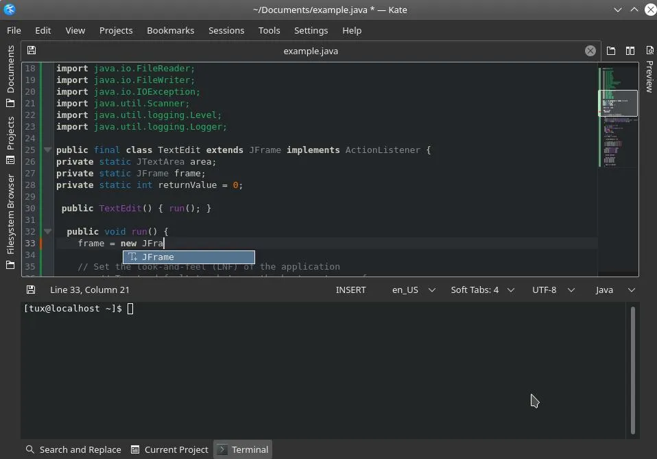 Coding in Kate Coding in Kate