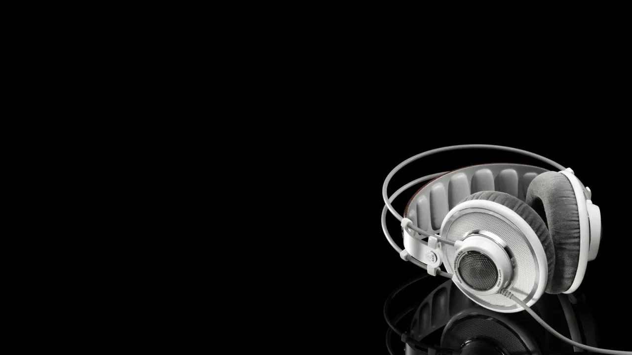 Headphones on a yellow backdrop