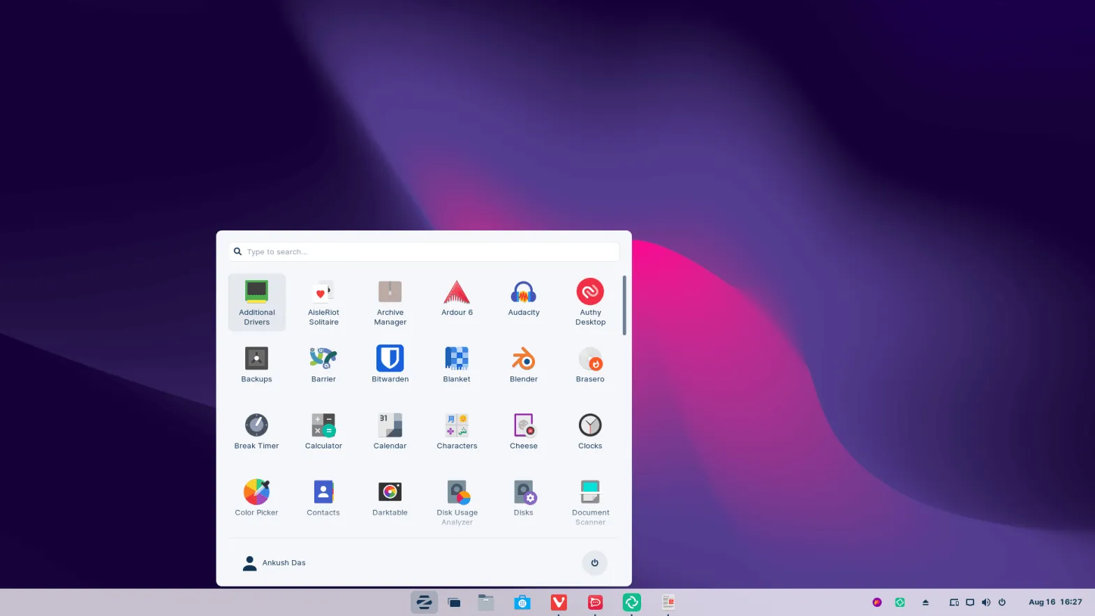Zorin OS 的 Windows 11 布局