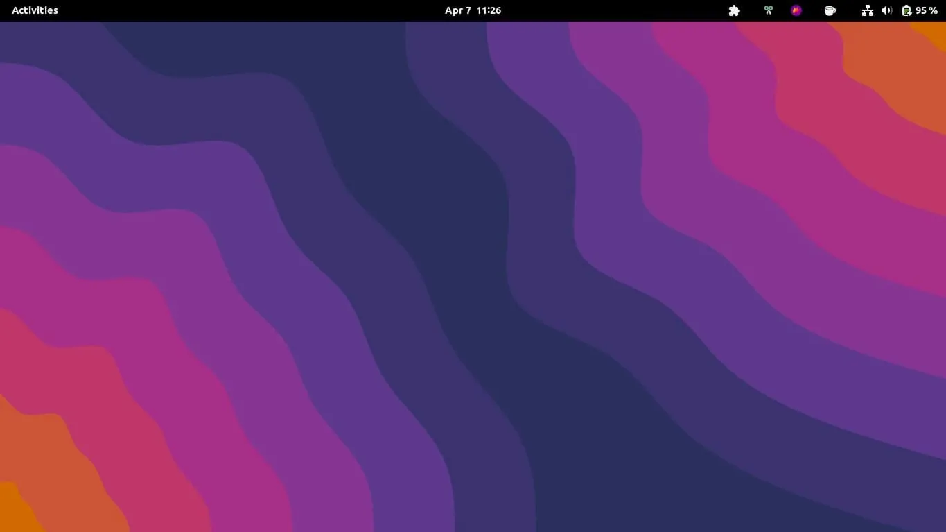 GNOME 中的深色和浅色双主题壁纸：浅色
