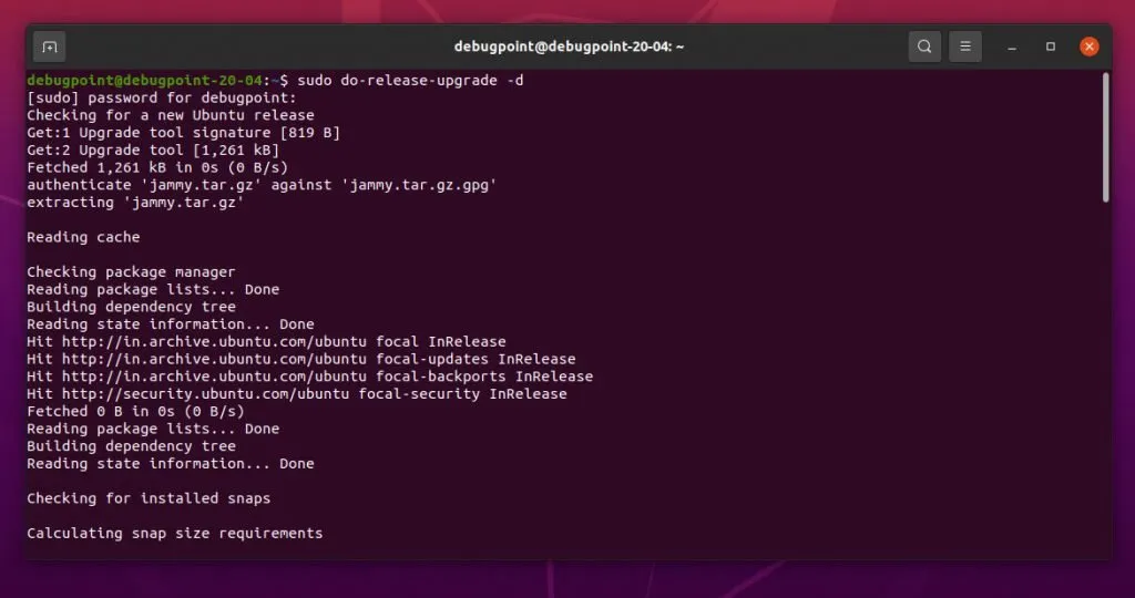 Upgrade to Ubuntu 22.04 LTS from Ubuntu 20.04 LTS