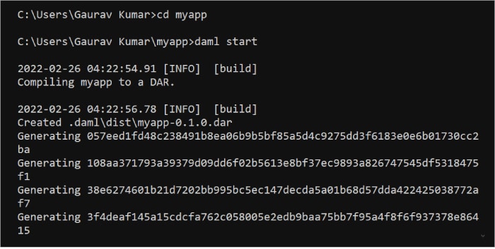 Figure 5: Running DAML