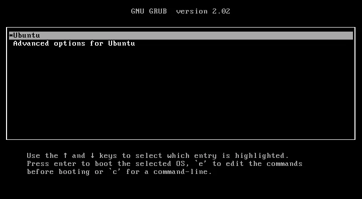 Grub Menu