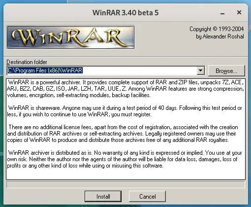 Install WinRAR In Linux