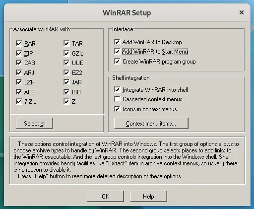 Complete WinRAR Installation
