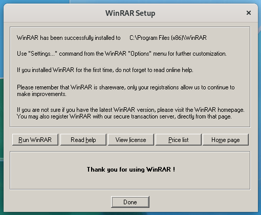 Run WinRAR