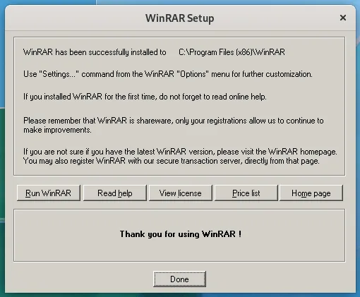 Run WinRAR