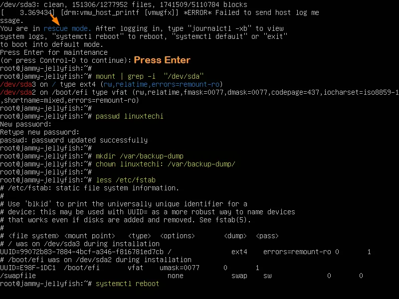 Troubleshooting-Commands-in-Rescue-Mode