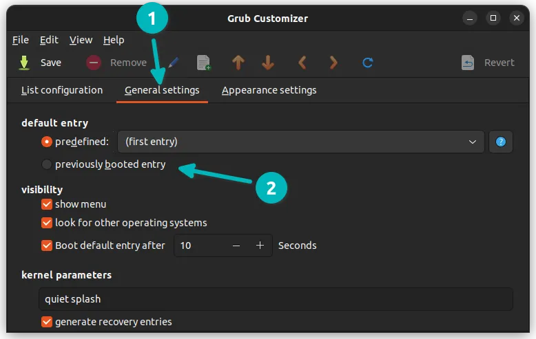 将当前启动项设为默认 Ubuntu 启动项