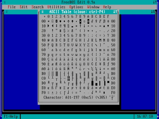 “行交叉”字符是 197（十进制）、0xc5（十六进制）和 305（八进制）