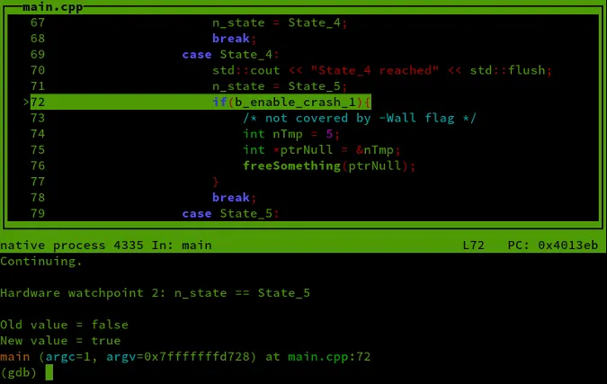 gdb output stop on watchpoint_1