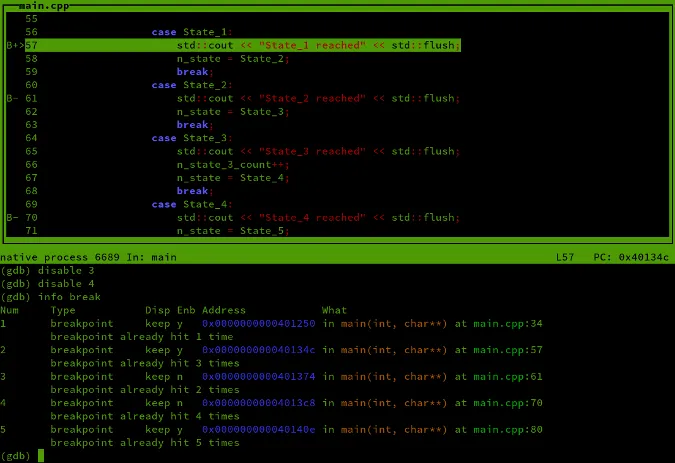 disabled breakpoints