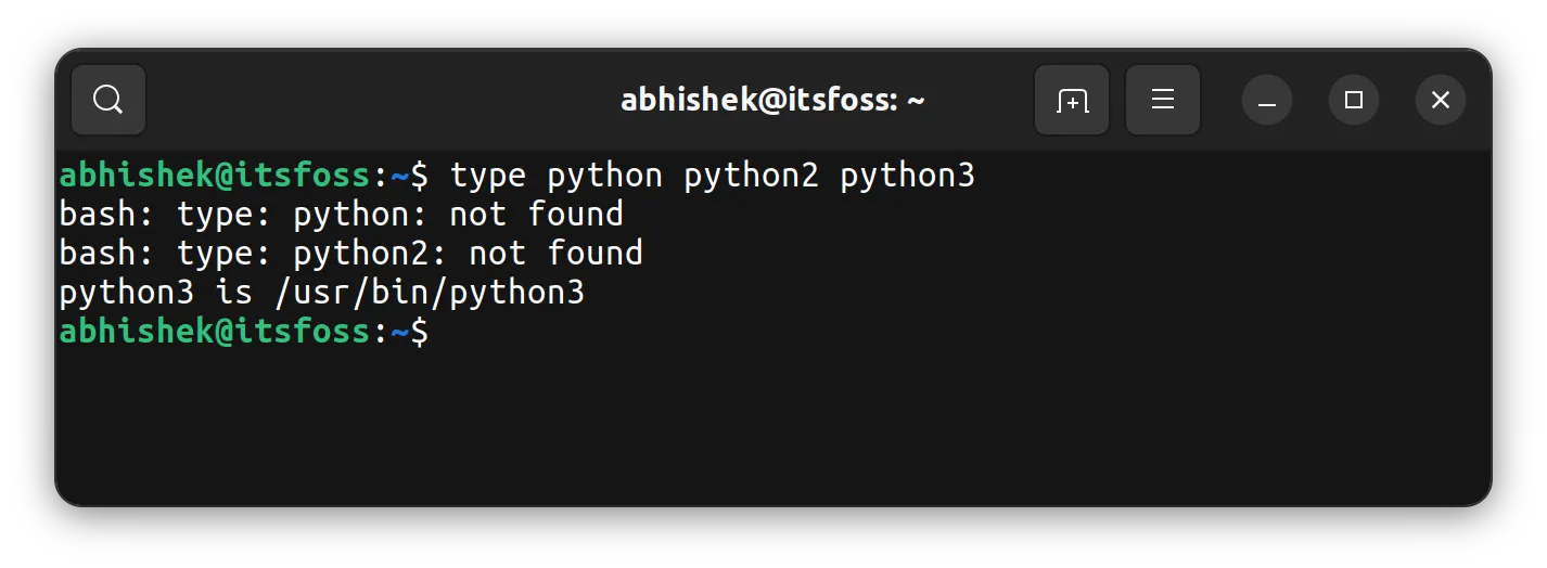 Checking Python version in Ubuntu