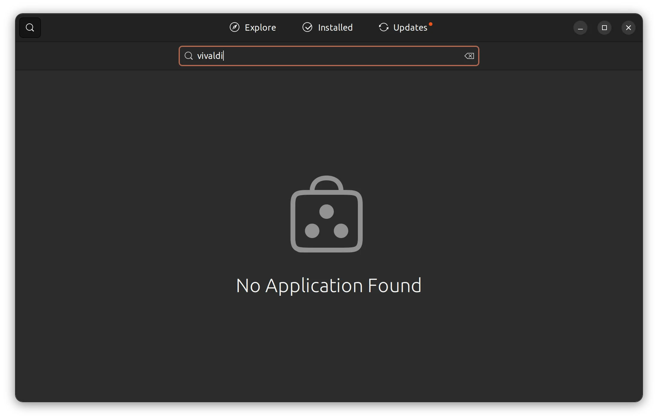 Searching for installed applications may not show any results in Ubuntu Software Center
