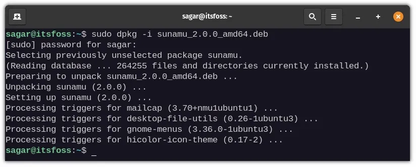 install sunamu in ubuntu