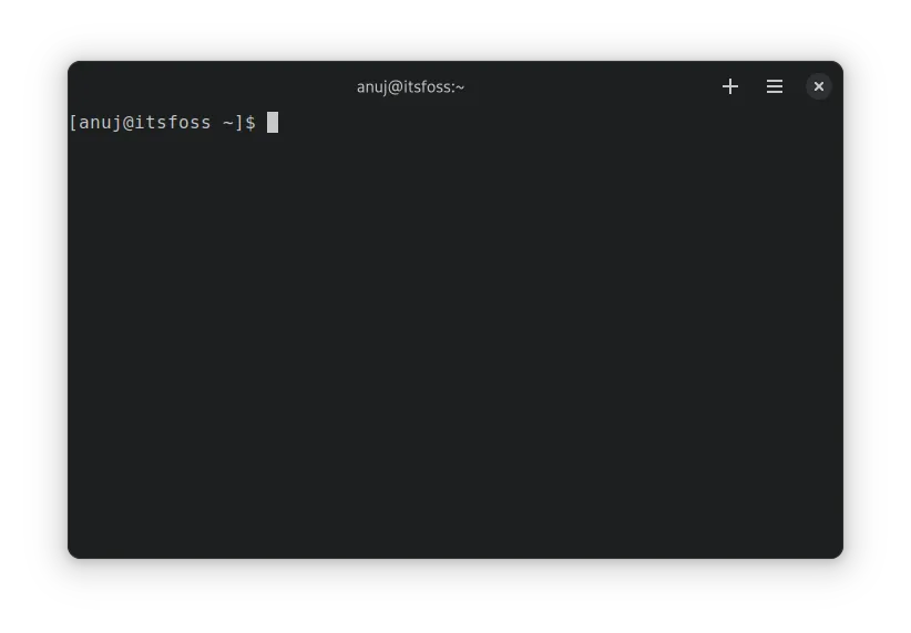 Default look of Blackbox terminal