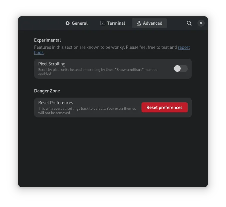 reset blackbox settings to default