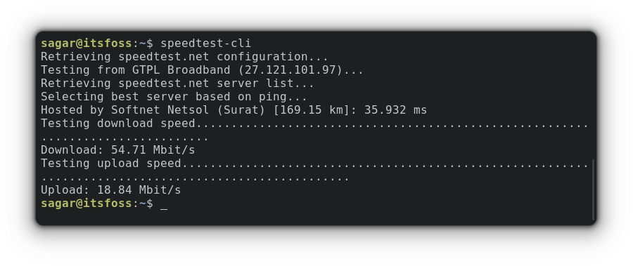 speedtest-cli