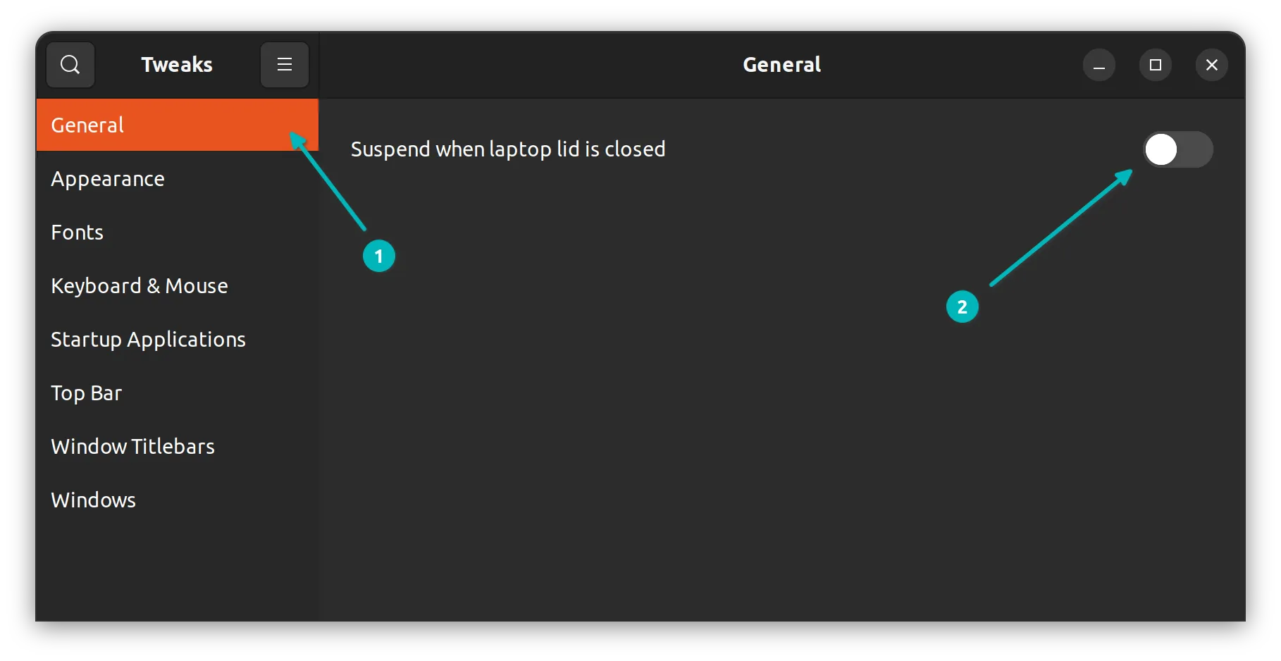 change lid close behavior ubuntu
