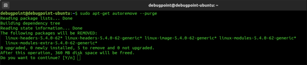 Autoremove Purge