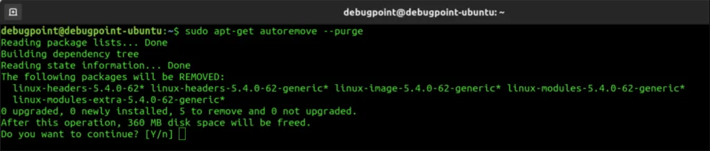 Autoremove Purge